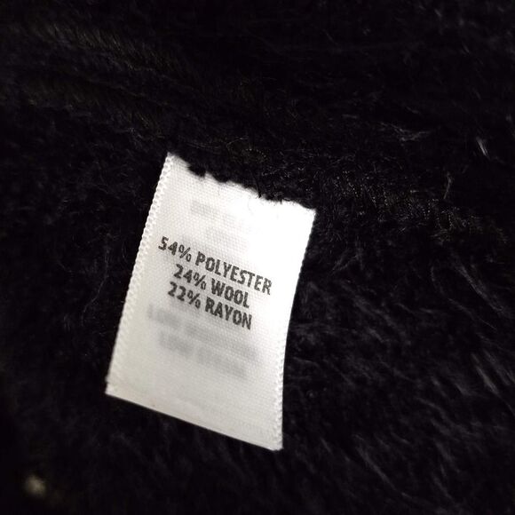 St. John Collection Black Button Front Cape Poncho Style Sweater Size Small - Picture 8 of 8